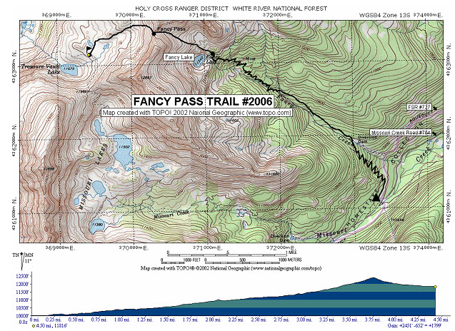 Fancy Pass Trail Map