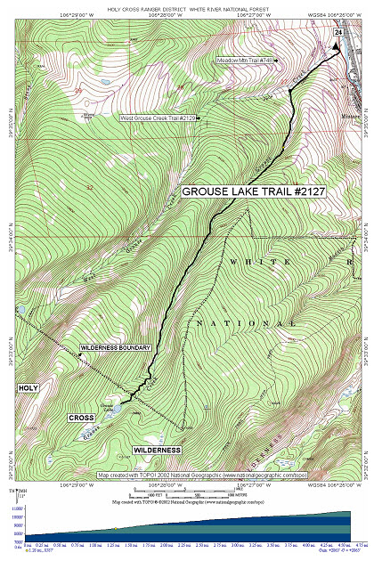 Grouse Lake Trail Map